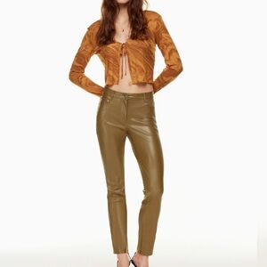 Wilfred Aritzia The Melina Pant Olive Green size 6